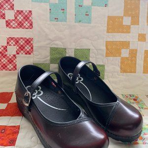 Sanita Burnished Red Mary Janes
